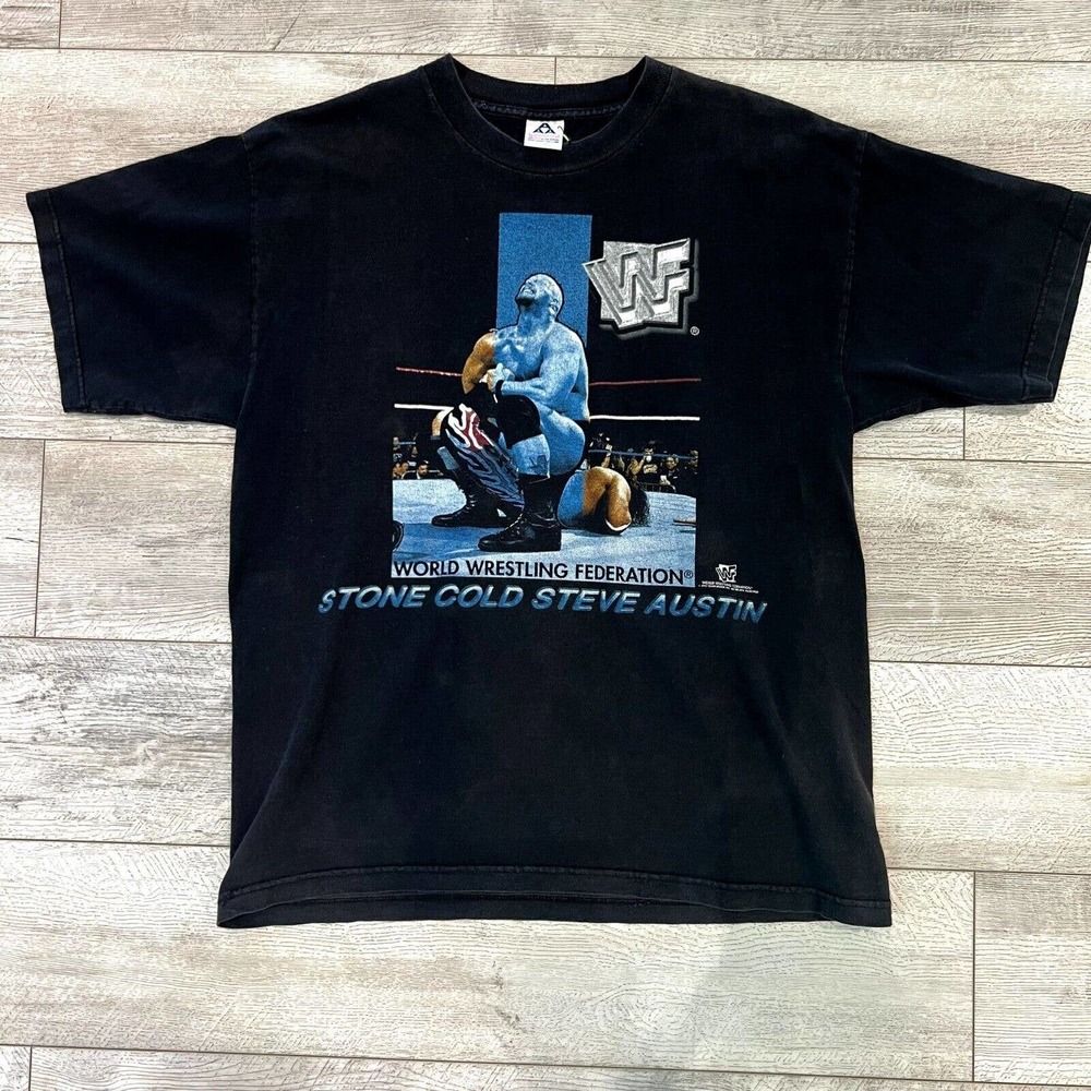 Vintage 90s WWF Stone Cold Steve Austin T-Shirt Size XL